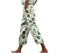 2025 Soldes Pantalon de Sport Femme Été Pantalons Large 3/4 Elastique Léger Respirant Pantalon Court Femmes Chic et Elegant Pantacourt DéContractéEs de Jogging Fluide Taille Haute de Survêtement