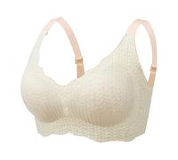 2025 Soutien Gorge Push Up Femme Antidérapant- Lingerie Sexy Col V Confortable Respirante Chic Et Élégants Charme Brassière Anti-Affaissement Doux Mature Tempérament Grande Taille Bra