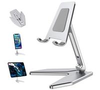 2025 - Support De Téléphone Réglable, Support De Bureau En Aluminium Avec Base Antidérapante Et Port De Charge