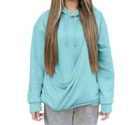 2025 Sweat à Capuche Femme Hoodies avec Poche pour Chat Hiver Chaud Classique Sweatshirt Ample Grande Poche pour Porter Un Chat ou Un Chiot avec Kangourou Automne Hiver Pullover