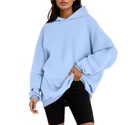 2025 Sweat A Capuche Femme Manche Longue- Pull Automne Casual Couleur Unie Chic Et Élégants Coupe Ample Passe-Partout Confortable Pullover Classiques De Tous Les Jours Streetwear Basique Haut