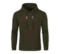 2025 Sweat A Capuche Homme Manche Longue- Sweat Sport Couleur Unie Gaufre Coupe Slim Casual Confortable Sweatshirt Classiques Chic Passe-Partout Pullover De Tous Les Jours Automne Hiver Hoodie