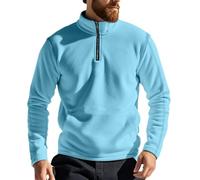 2025 Sweat A Capuche Homme Manche Longue- Sweat Sport Demi-Fermeture Éclair Col Mao Couleur Unie Casual Coupe Slim Pullover Chic Simple Confortable Passe-Partout d'affaires Vacances Sweatshirt