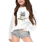 2025 Sweat Capuche pour Filles Enfants survêtement Basics Motif placé Fille Fashion Trendy Vêtement Décontracté Manches Longues Tops Sweatshirt Harajuku Pull et Ado 7-14 Ans