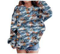 2025 Sweat Capuche pour Filles Poncho Plaid Oversize en Polaire Enfant Mignon Imprimé Cartoon Printemps et Automne Décontracté Pull Pullover Sweatshirt Gym Jogging Running Course Survêtement Ado 5-15
