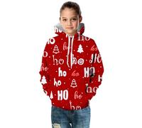 2025 Sweat Capuche pour Filles Poncho Plaid Oversize en Polaire Léger Manches Longues Sweatshirt Tie-Dye Pulls Col Rond Sweater Veste Fourrée Blouson Doublé Fille et Ado 7-14 Ans