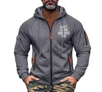 2025 Sweat Zippé Homme Capuche Famille Sport Sweat Grande Taille Hiver Marque Pull Homme Hiver Capuche Mes Commandes De Travail Pas Cher Pulls Gris foncé L