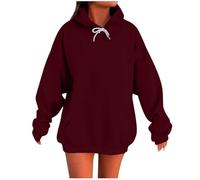 2025 Sweats à Capuche Femme Super Soft Touch Automne Hiver Chic Élégant Coton Couleur Unie Manches Longues Oversize Grande Taille Pas Cher Loungewear pour Femmes Hoodie avec Poche Sweatshirt Mode