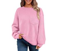 2025 Sweatshirt Femme Oversize Sweat sans Capuche Manches Longues Décontracté Pulls, Gilets et Sweats Chaud Chic Élégant Streetwear Grande Taille Sweat-shirt Sport Fille Veste Sweatshirt Pas Cher