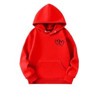 2025 Sweatshirt Fille,Sweat Enfiler et Poche Sweat Basics Motif placé Fille Fashion Trendy Vêtement Super Douce Chaude Confortable Sweats Tendance pour Filles Bebe 2-7 Ans