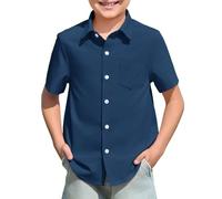 2025 T-Shirt Enfant Chemise habillée Automne Printemps Chic t-Shirts Uniforme Scolaire de Coton Doux, Lisse et légant Respirant Casual pour