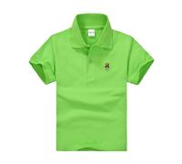 2025 T-Shirt Enfant Polo Garcon uni Manches Longues Classique Tee Shirt imprimé 3D col Rond Courtes, Haut Simple Coton Tops Décontracté T-Shirts