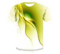 2025 T-shirt Hommes T-shirt Hommes T-shirt Nouveau Hommes 3D Nouveauté T-shirts Hommes Graphique T-shirts Drôles Imprimé 3D Col Rond Manches Courtes Été Décontracté Blouses Hauts Vert Olive, jaune