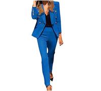 2025 Tailleur Femme pour Mariage Ensemble de Vêtements 2 Pièces Elegant Couleur Unie Slim Fit Tailleurs-Pantalons Femmes Ceremonie Blazer Veste Formel Bureau Travail Pantalon Ensemble Costumes