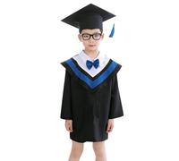 2025 Toge Diplome Graduation Robe Toque Tenue Préscolaire Maternelle Déguisement Petite Fille avec Ruban Dipl?mé Gown Cadeaux Enfants Ensemble Casquette