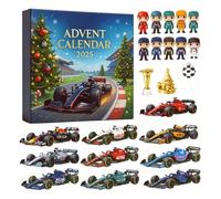 2025 Traffic Jam Racing Advent Calendar, 24 Days Of Exclusive Racing Surprises Perfect Cadeau Pour Les Fans De Embouteillages, Surprise De Vacances Pour Garçons, Ornament D'équipe De Course 2d