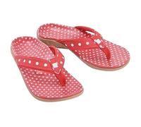 2025 Trendy Summer Europe And The States Polka Dot Color Women Earth Slope With Flip Flops Grande Taille, Rouge, 40 EU