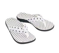 2025 Trendy Summer Europe And The States Polka Dot Color Women Earth Slope With Flip Flops Grande Taille, blanc, 39 EU
