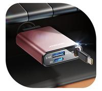 【2025 Ultra-Compact】 JOYROOM 72W Rétractable Allume Cigare USB C,【3-in-1】 12V/24V Prise Allume Cigare, Charge Rapide Chargeur Voiture Accessoires, Car Charger pour iPhone 16/15/Samsung S25/S24 - Rose