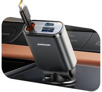 [2025 Ultra-Compact] Rétractable Allume Cigare USB C,[3-IN-1]57W 12V/24V Prise Allume Cigare,Charge Rapide Chargeur Voiture Accessoires,Car Charger pour iPhone 16/15/Samsung S25/S24/iPad/GPS