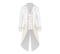 2025 Uniforme pour Hommes Tuxedo Halloween Uniforme Prince Gothique Veste Médiéval Steampunk Victorien Coats Jacket Manteau avec Boutons Aristocrate Costume Cosplay Fête Party Victorienne Pirate
