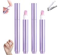 2025 Upgrade 3-in-1 Nail Care Pen, Cuticle Pusher Nail Oil Pen with Ceramic Tip, Nail Cuticle Remover Pen, Nail Buffer Pen for Hangnails, Dry & Damaged Nails (2PC)
