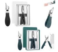 2025 Upgrade Eagle Beak Nail Clippers,Three Sets Of Eagle Beak Beveled Nail Clippers Household Multifunctional Large Opening Anti-Splash for Thick Nails Various Situations (Black+Green)