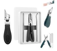 2025 Upgrade Eagle Beak Nail Clippers,Three Sets Of Eagle Beak Beveled Nail Clippers Household Multifunctional Large Opening Anti-Splash for Thick Nails Various Situations (Black)