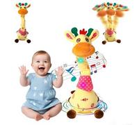 2025 Upgrade Musical Giraffe Toy - Sings, Dances & Repeats What You Say, Dancing Giraffe Toy Stuffed Plush, With Shining LED Lights, Adjustable Volume Function, Voice Imitation (Battery type)