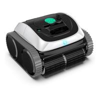 (2025 Upgrade) Robot Piscine sans Fil WYBOT C1-01 Robot Piscine pour Piscines Enterrées & Hors Sol - Nettoyeur 4-en-1 Paroi & Ligne d'eau 150min/150m², Navigation Intelligente, App-Blanc & Vert Clair