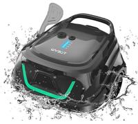 (2025 Upgrade) Robot Piscine WYBOT A1, Autonomie Jusqu'à 120 Minutes, Robot Piscine sans Fil avec Double Filtre, Robot Piscine Hors Sol pour des Surfaces Jusqu'à 100 m² (Noir Mat Vert)
