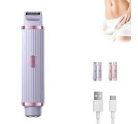 2025 Upgraded 3.0 Dual Head Razor, Electric Razors, 2 in 1 Wet & Dry Waterproof Electric Bikini Trimmer for Women, 90min Cordless Runtime,for Bikini,Legs, Wet/Dry, Body (Purple 1PC)