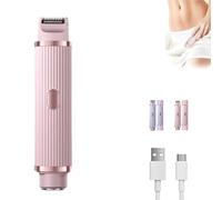 2025 Upgraded 3.0 Dual Head Razor, Electric Razors, 2 in 1 Wet & Dry Waterproof Electric Bikini Trimmer for Women, 90min Cordless Runtime,for Bikini,Legs, Wet/Dry, Body (Pink 1PC)