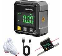 2025 Upgraded 4-Side Magnetic Digital Angle Gauge, Digital Angle Finder Magnetic, Cube Inclinometer with Backlight, Table Saw Miter Protractor, Woodworking Measuring Tool (1Pcs)