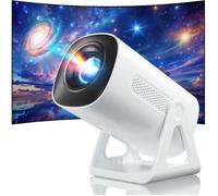 2025 Upgraded Android 11.0 Video Projector, Mini Projector with WiFi and Bluetooth, 4K 1080P Portable Projector, 270 Rotation H