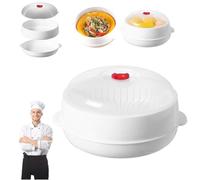 2025 Upgraded Microwave Oven Steamer, Multifunctional Microwave Heating Steamer With Lid And Tray, Easy Clean, 2-Layer Stackable, for Cooking Food (1-Layer)