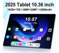 2025 Version mondiale 16GB RAM 1TB ROM 5G tablette Android 13.0 12000mAh tablette intelligente 10.36 pouces tablette 16MP + 32MP 10 cœurs Sliver