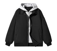 2025 Veste à capuche décontractée pour homme style travail avec fermeture éclair, légère, confortable, coupe ample, unisexe, mode streetwear, vêtements d'extérieur pour le printemps, l'automne manteau