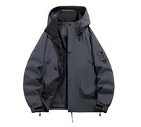 2025 Veste à capuche décontractée pour homme, vêtements de travail en plein air, coupe-vent, léger, confortable, durable, polyvalent, élégant, manteau automne-hiver pour un usage quotidien manteau