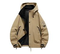 2025 Veste à capuche décontractée pour homme, vêtements de travail en plein air, coupe-vent, léger, confortable, durable, polyvalent, élégant, manteau automne-hiver pour un usage quotidien manteau