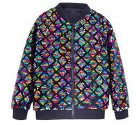 2025 Veste à paillettes pour homme avec fermeture éclair à manches longues pour fête disco scintillante Trench Coat pour homme Taille L, multicolore, XXL