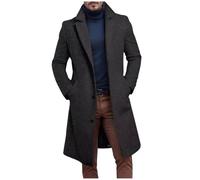 2025 Veste Homme Laine Hiver Chaud Trench-Coat Caban Hommes Hiver Chaud Long Manteau en Laine Epais Parka Trench Manteaux et Blousons Mi Saison Pardessus Business Duffle-Coats Coup-Vent Overcoat