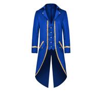 2025 Veste Steampunk Victorien Homme Manteau Costume en Queue De Pie Longue Steampunk Uniforme Cosplay Tailcoat pour Hommes Costume Party Outwear Partie Vêtements Halloween Costume Médiéval Adulte