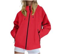 2025 VêTement ImperméAbles Femme Veste Coupe-Vent avec Poches et Doublure ZippéE Manteau Coupe-Vent de Couleur Unie ImperméAbles pour Femmes Veste de Pluie Femmes Sweat Vestes De ExtéRieur Pas Cher