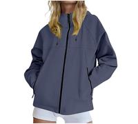 2025 VêTement ImperméAbles Femme Veste Coupe-Vent avec Poches et Doublure ZippéE Manteau Coupe-Vent de Couleur Unie ImperméAbles pour Femmes Veste de Pluie Femmes Sweat Vestes De ExtéRieur Pas Cher