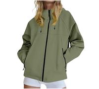 2025 VêTement ImperméAbles Femme Veste Coupe-Vent avec Poches et Doublure ZippéE Manteau Coupe-Vent de Couleur Unie ImperméAbles pour Femmes Veste de Pluie Femmes Sweat Vestes De ExtéRieur Pas Cher