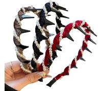 2025 Vintage High Cranium Artificial Pearl Hairband,Women's Fashion Headbands,Pearl Headbands for Women (3 Pcs)