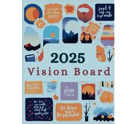 2025 Vision Board Planner Agenda for Wellness, Mental-health, Education, and work