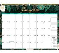 2025 Wall Calendar 12Months Hanging Calendar with Large Writing Blocks Suitable for Daily Monthly To Do List To Do List Agenda Schedule Organizer Floral Design- 14.6x11.3in Size
