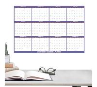 2025 Wall Calendar Erasable - January 2025 To December Yearly Planner Calendar, Double-Sided Design Erasable Wall For Organizing & Planning, Large Reusable Laminated 34x22"